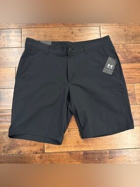 Under Armour UA Tech Golf Shorts Mens 38 Black 10 Inseam Performance Stretch NWT